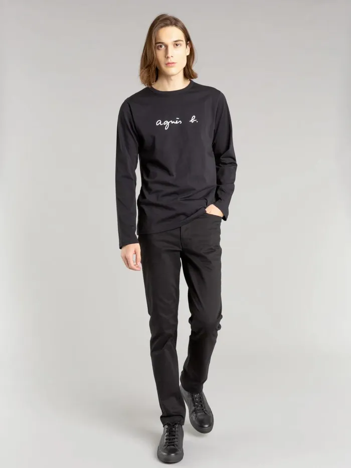 Agns B Tshirts and Polo Shirts Men Black Long Sleeves Coulos 034agns034 B Tshirt