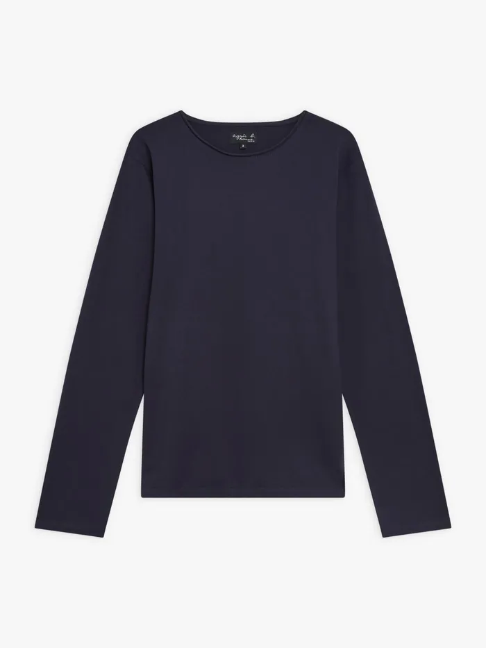 Agns B Tshirts and Polo Shirts Men Blue Cotton Jersey Roulotte Tshirt