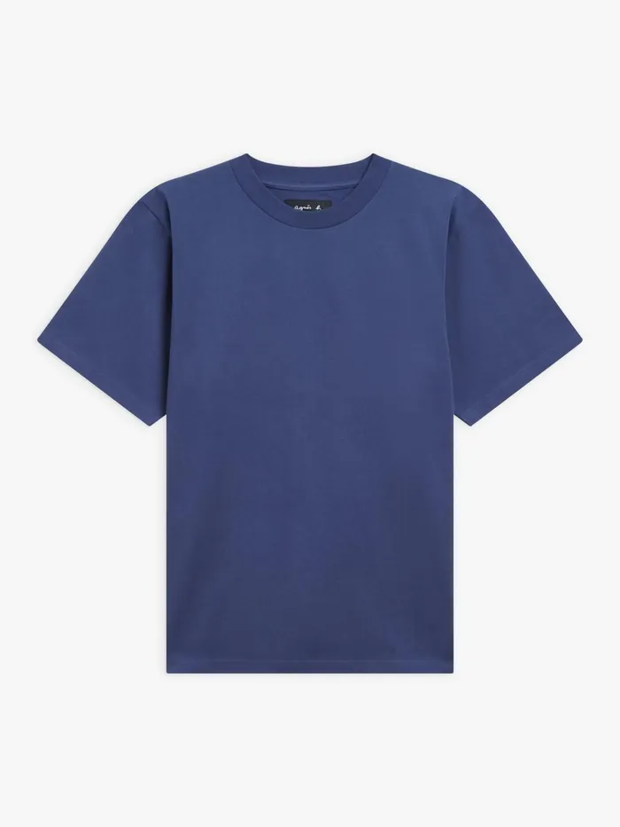 Agns B Tshirts and Polo Shirts Men Blue Mark Cotton Jersey Tshirt