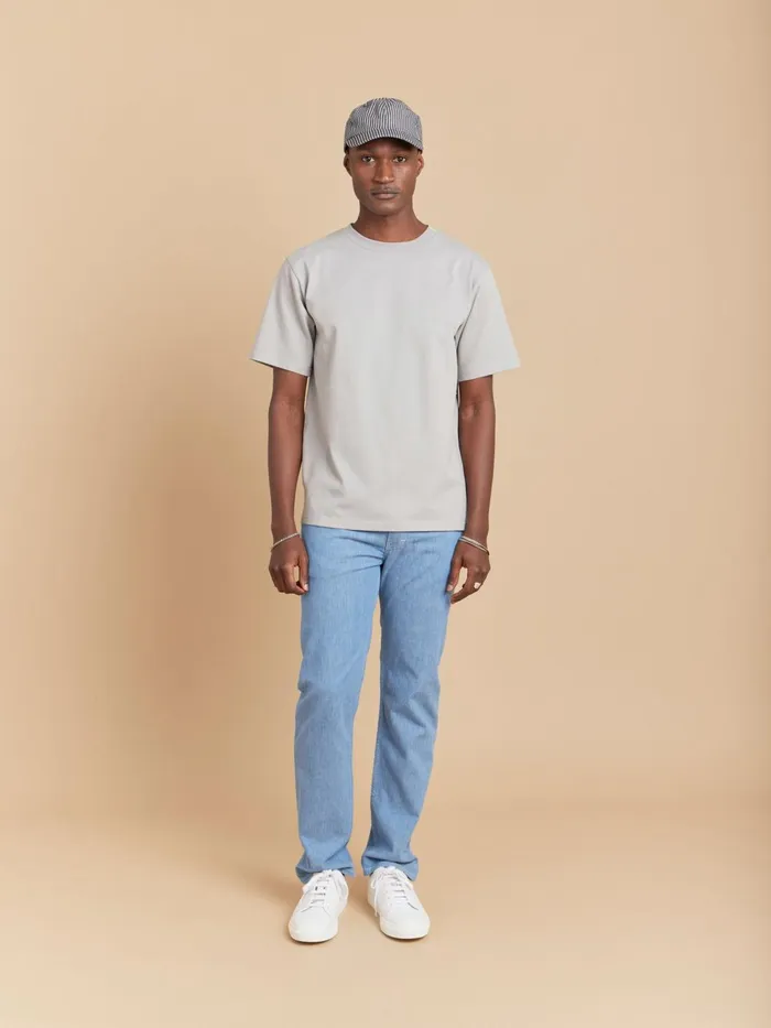 Agns B Tshirts and Polo Shirts Men Grey Mark Cotton Jersey Tshirt
