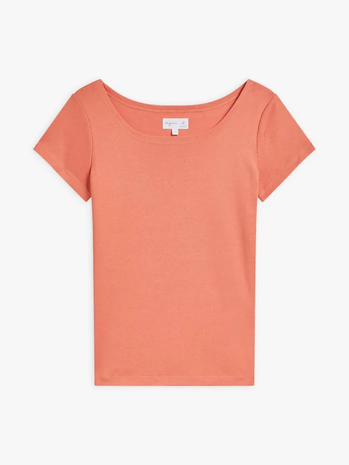Agns B Tshirts and Tank Tops Women Orange Cotton Jersey Le Chic Tshirt