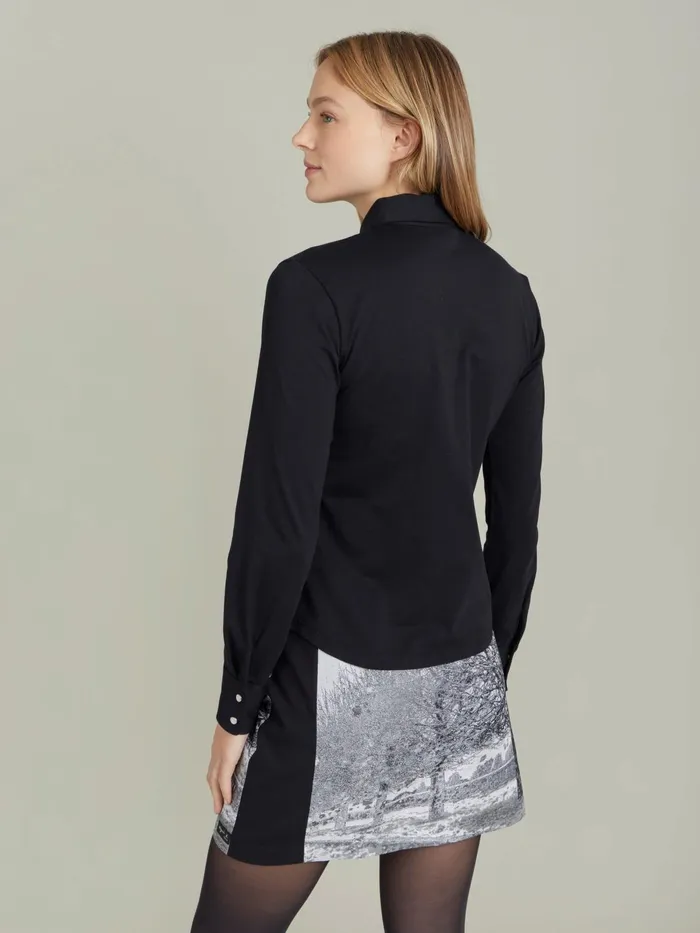 Agns B Tops and Shirts Women Black Cotton Jersey New Parmina Shirt