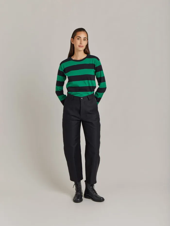 Agns B Trousers and Jeans Women Black Cotton Trousers X Dolmen