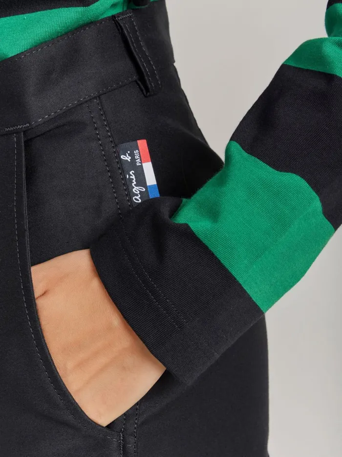 Agns B Trousers and Jeans Women Black Cotton Trousers X Dolmen