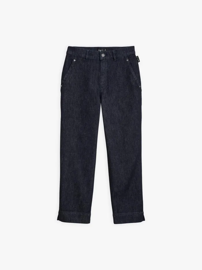 Agns B Trousers and Jeans Women Dark Blue Marilyn Capri Jeans