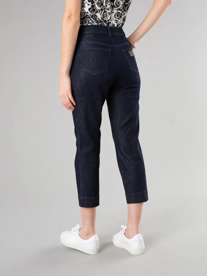 Agns B Trousers and Jeans Women Dark Blue Marilyn Capri Jeans