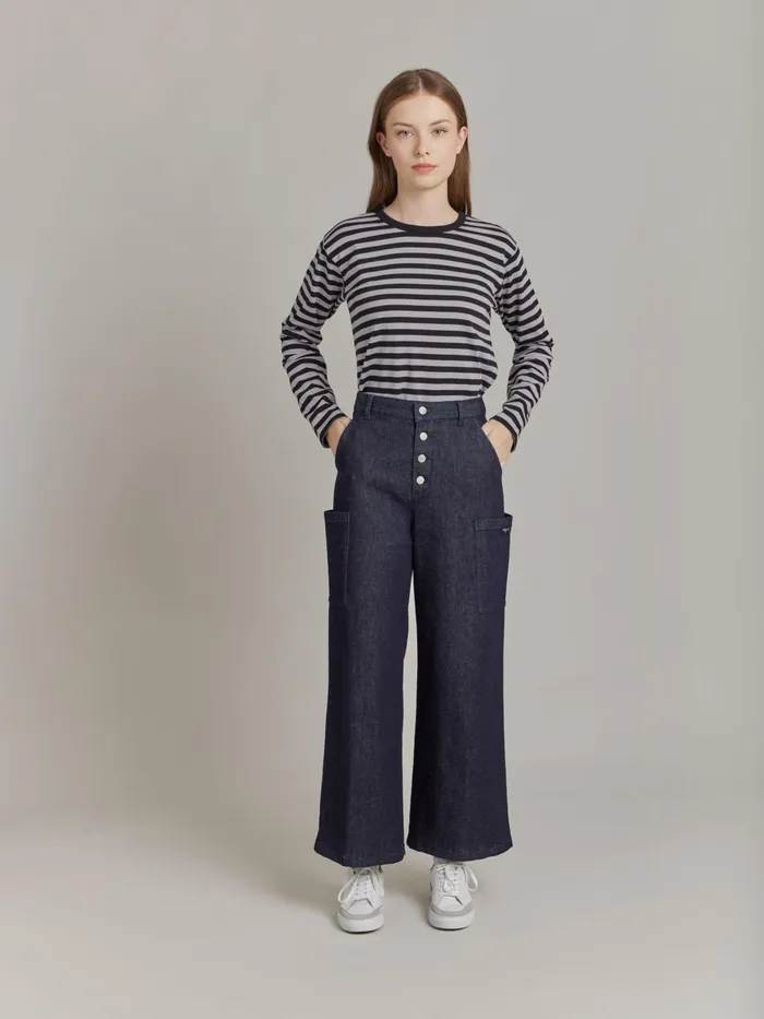 Agns B Trousers and Jeans Women Denim Cotton Trousers