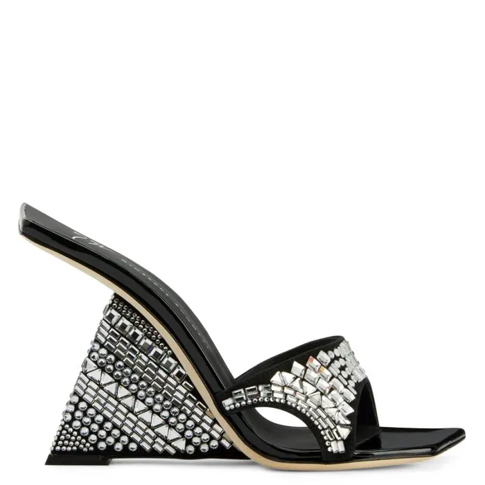 Akira Shine Black Women Giuseppe Zanotti Sandals