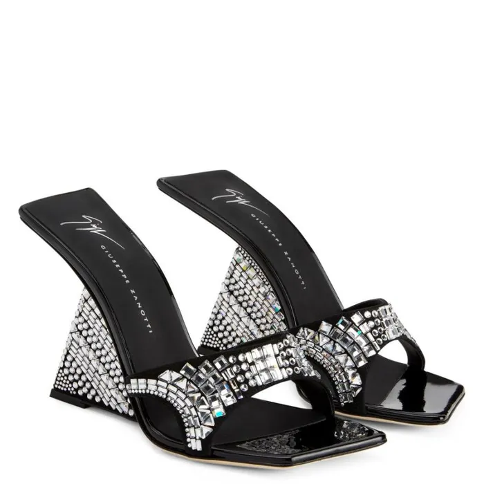 Akira Shine Black Women Giuseppe Zanotti Sandals