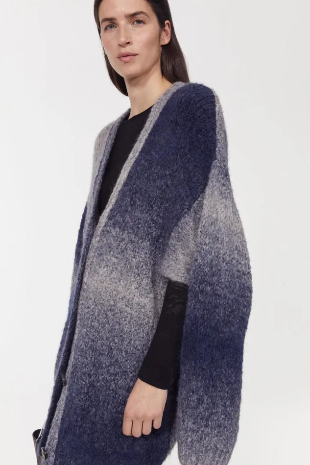 Alai Knitted Cardigan Utility Blue Women Rodebjer Knitwear