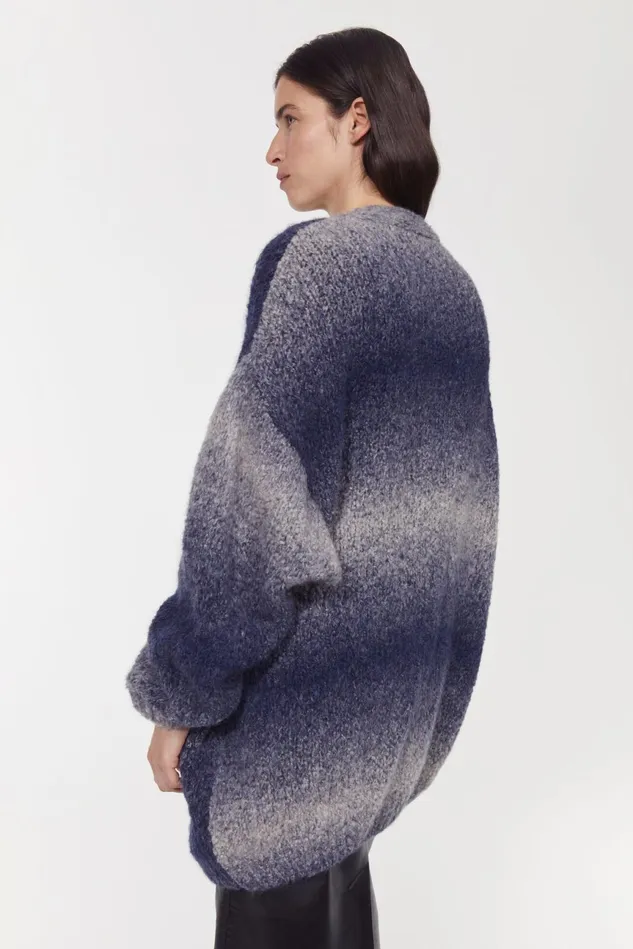 Alai Knitted Cardigan Utility Blue Women Rodebjer Knitwear