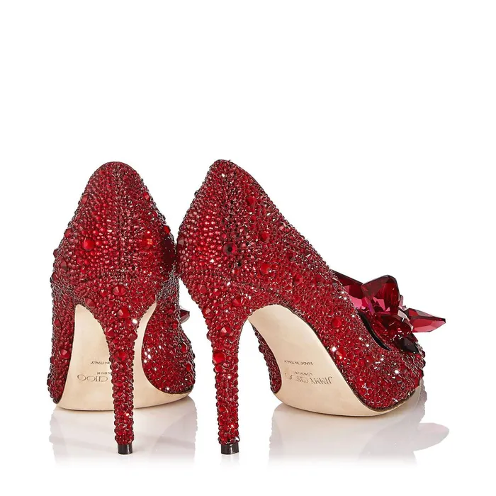 Alia Red Crystal Covered Pointy Toe Pumps Red Mix Women JIMMY CHOO Pumps Alia Red Crystal Covered Pointy Toe Pumps Red Mix Women JIMMY CHOO Pumps