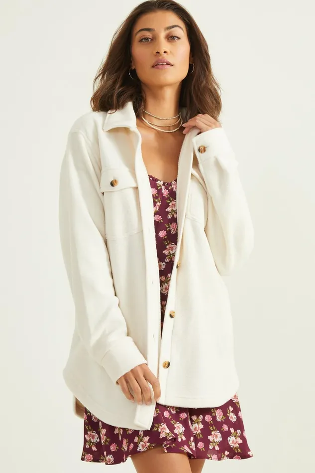 Altar039d State Adrianna Fleece Shacket Women Jackets