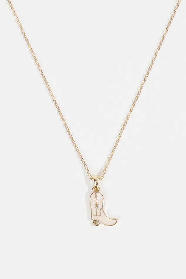 Altar039d State Cowboy Boot Charm Necklace Women Jewelry