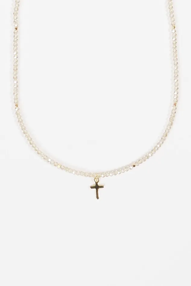 Altar039d State Dainty Beaded Cross Choker Necklace Women Jewelry