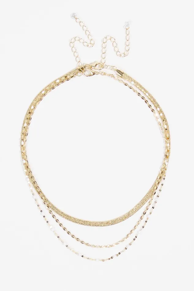 Altar039d State Dainty Herringbone Layered Necklace Women Jewelry