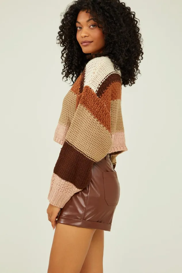 Altar039d State Eliza Striped Chunky Sweater Women Sweaters