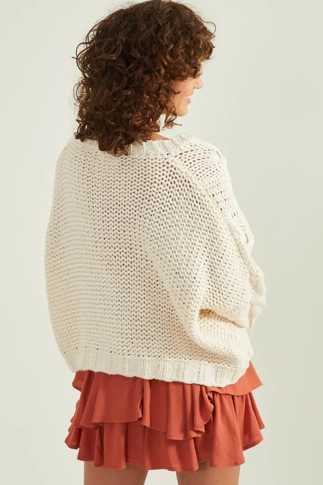 Altar039d State Estelle Chunky Cable Knit Sweater Women Sweaters