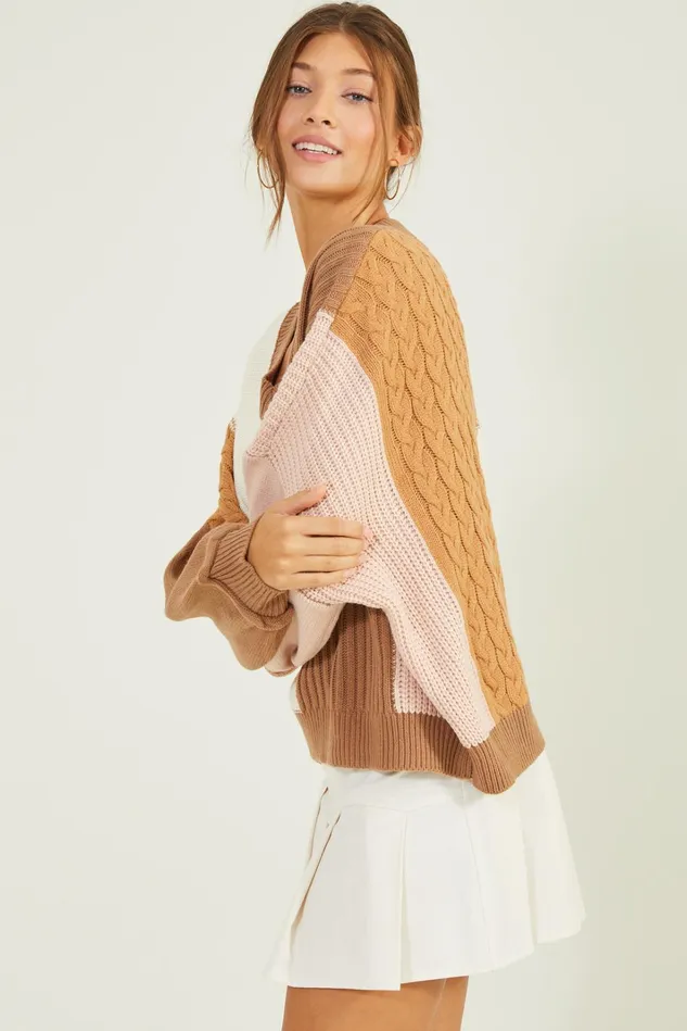 Altar039d State Geneva Colorblock Sweater Women Sweaters