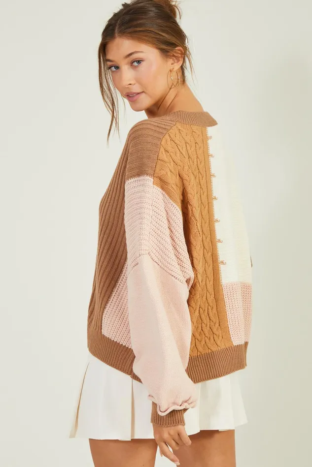 Altar039d State Geneva Colorblock Sweater Women Sweaters