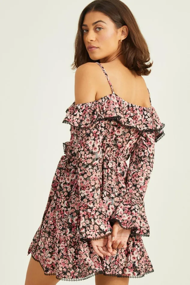 Altar039d State Greta Floral Ruffle Dress Women Mini
