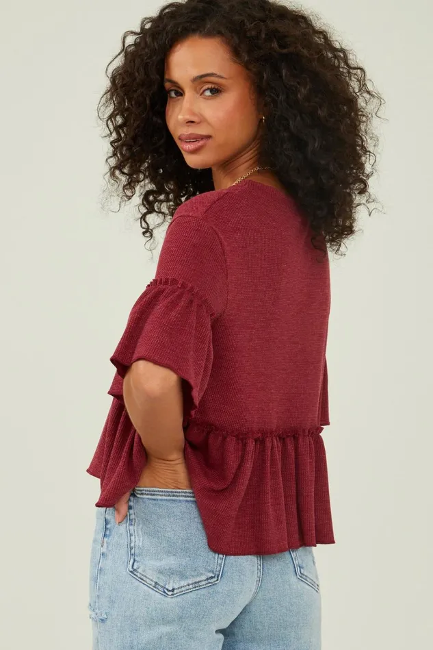 Altar039d State Ilana Thermal Top Women Blouses