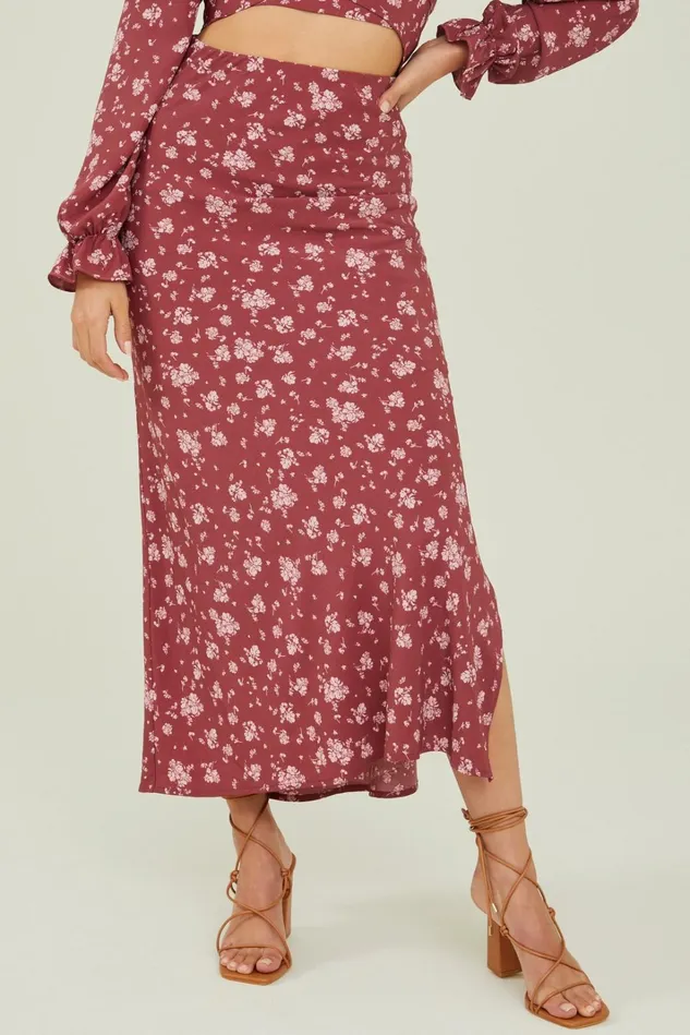 Altar039d State Ivy Floral Maxi Skirt Women Matching Sets