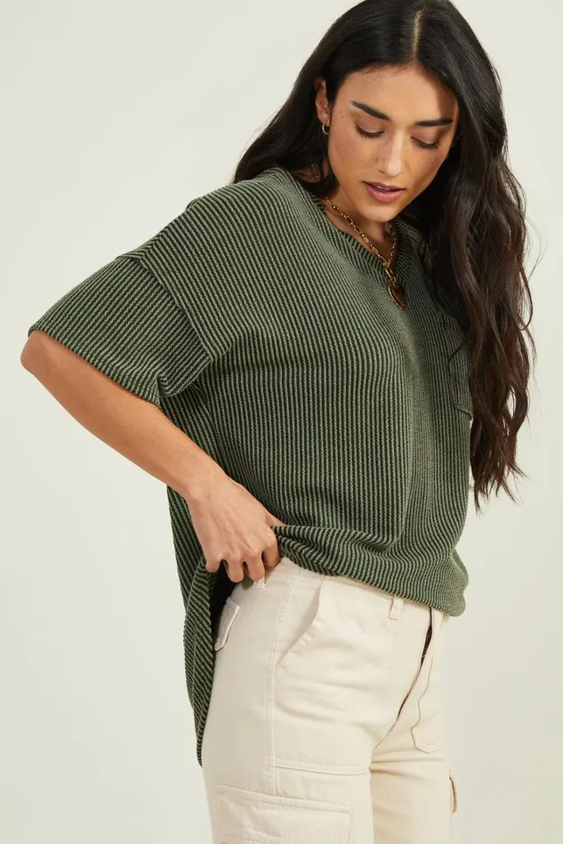 Altar039d State Madyson Ribbed Tunic Women Blouses