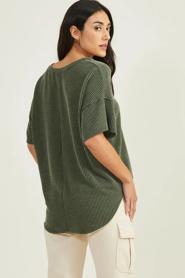 Altar039d State Madyson Ribbed Tunic Women Blouses