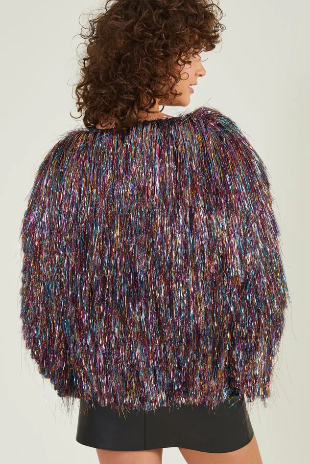 Altar039d State Midnight Tinsel Fringe Jacket Women Jackets