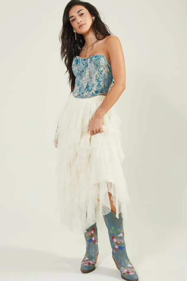 Altar039d State Nia Tulle Waterfall Skirt Women Skirts Skorts