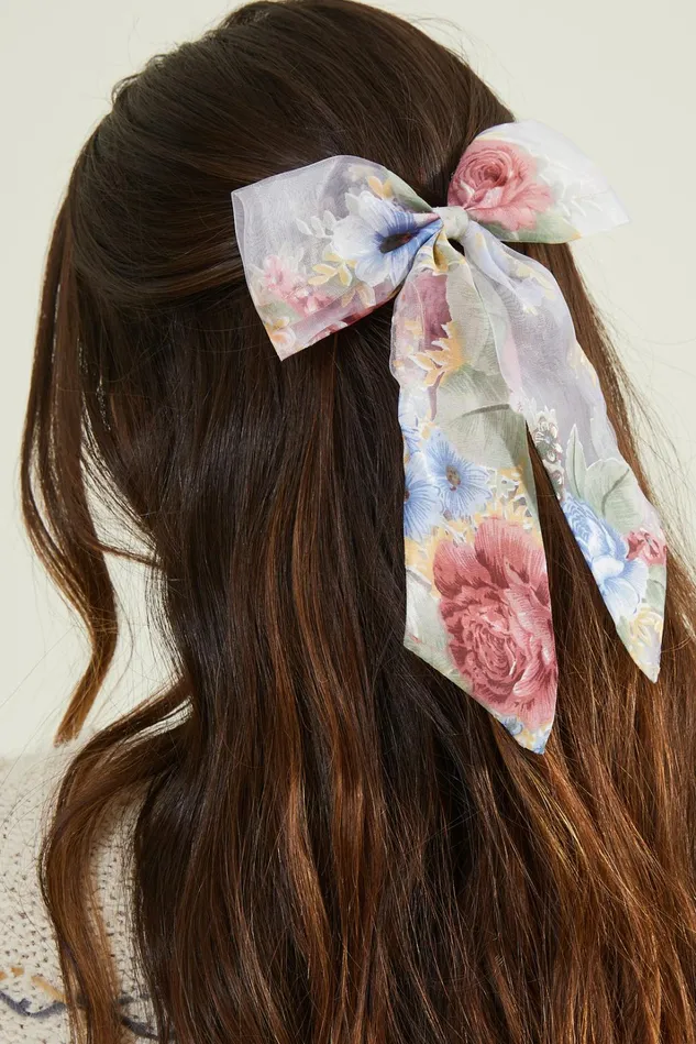 Altar039d State Ophelia Floral Tulle Hair Bow Women Hair Accessories