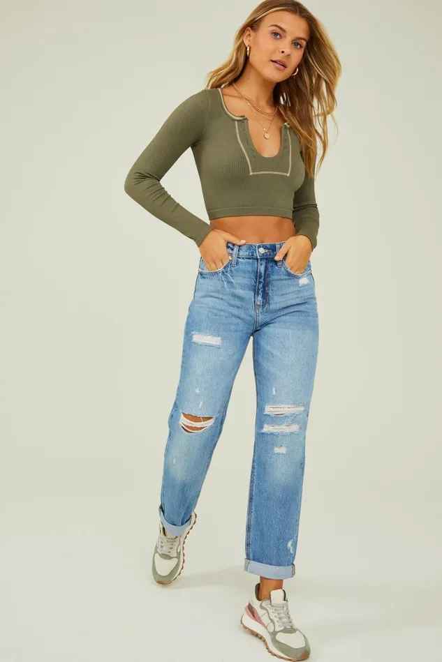 Altar039d State Scout Cuffed Straight Leg Jeans Women Jeans