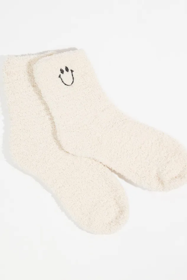 Altar039d State Smiley Face Cozy Crew Socks Women Socks