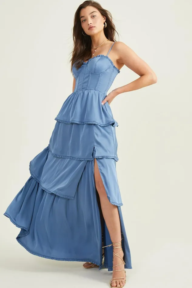 Altar039d State Stellni Satin Maxi Dress Women Maxi Midi