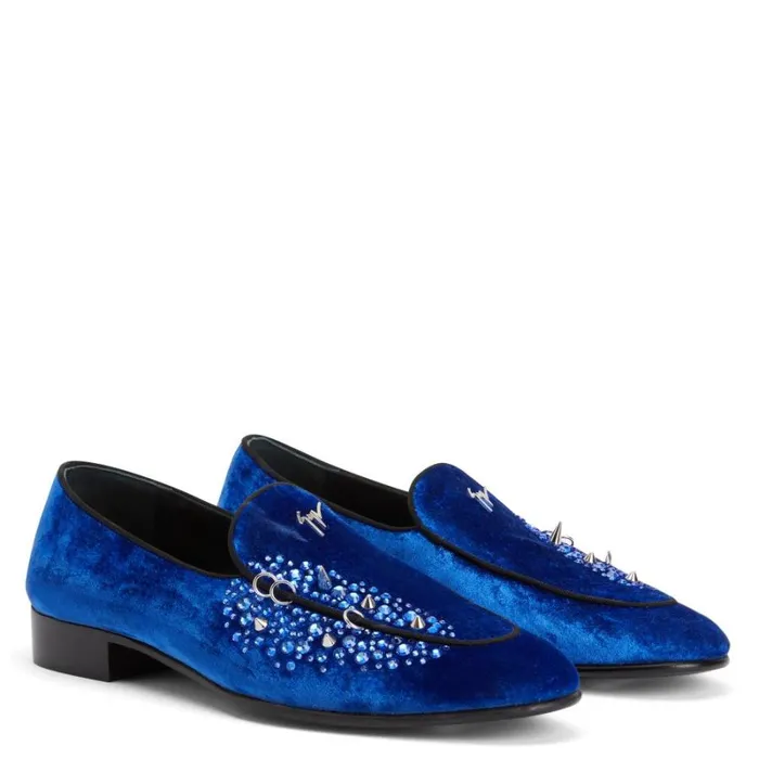 Alvaro Studs Blue Men Giuseppe Zanotti Shoes