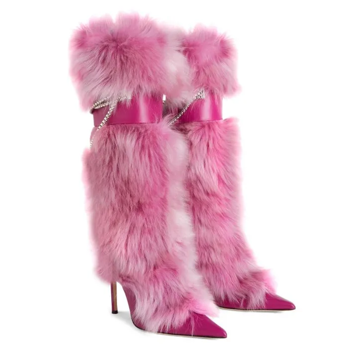 Amaia Chain Pink Women Giuseppe Zanotti Boots