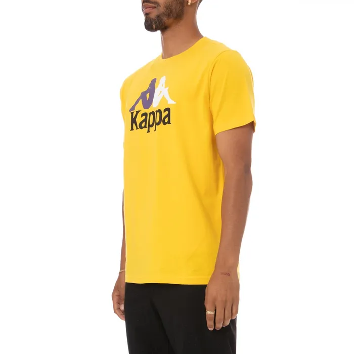 Authentic Estessi TShirt 8211 Yellow Yellow Kappa Mens TShirts Casaul