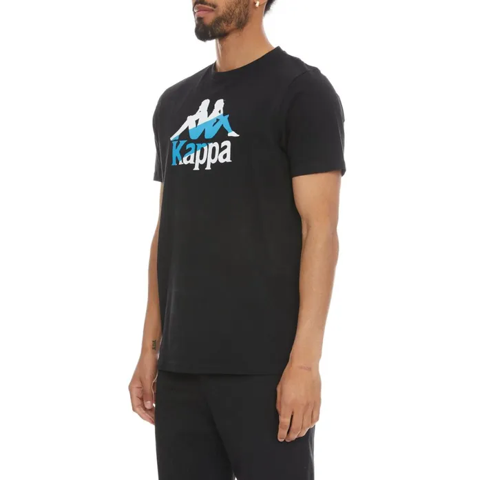 Authentic Football Barta TShirt 8211 Black Black Kappa Mens TShirts Christmas Gift
