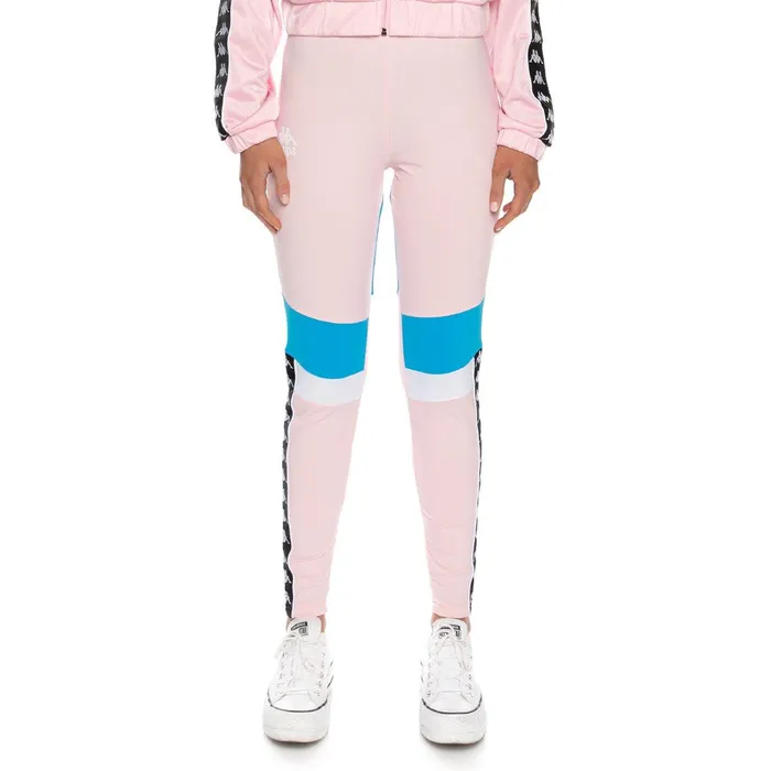 Authentic Football Eshu Leggings 8211 Pink White Blue Pink White Blue Kappa Womens Track Suits