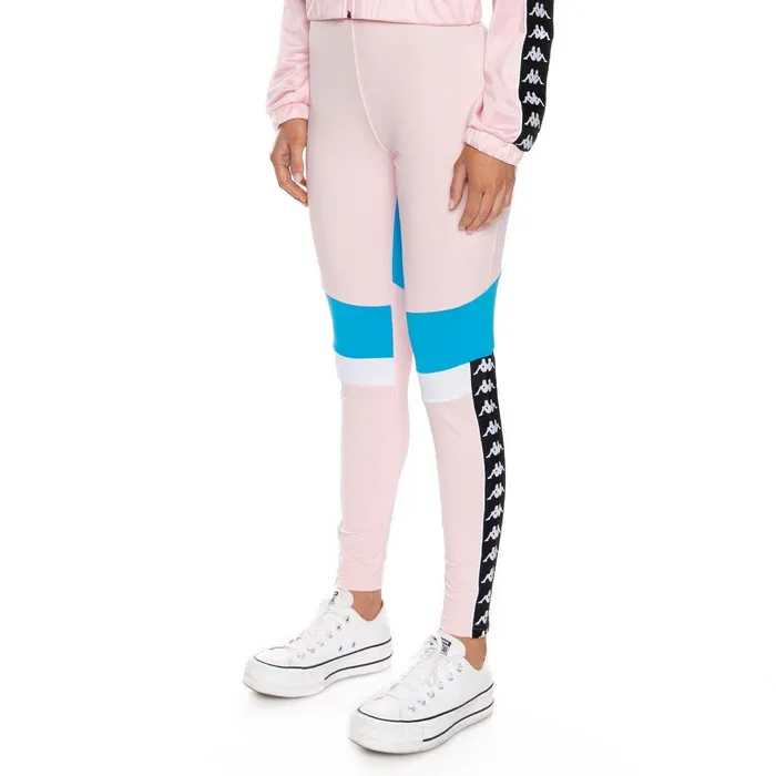 Authentic Football Eshu Leggings 8211 Pink White Blue Pink White Blue Kappa Womens Track Suits