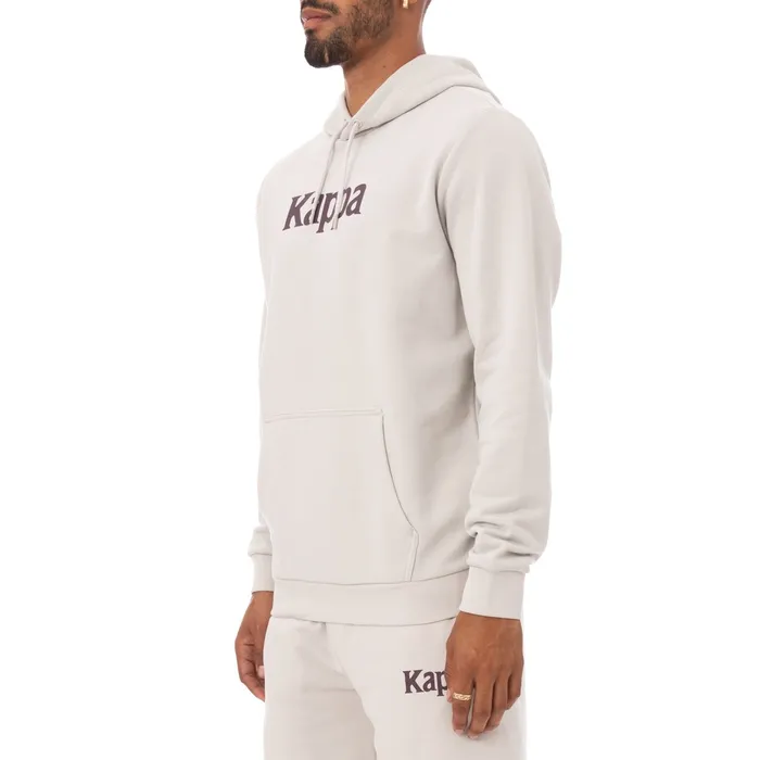 Authentic Haris Hoodie 8211 Grey Silver Grey Silver Kappa Mens Sweatsuits
