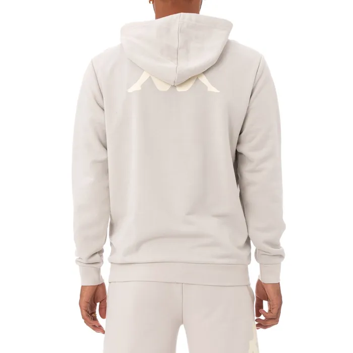 Authentic Haris Hoodie 8211 Grey Silver Grey Silver Kappa Mens Sweatsuits