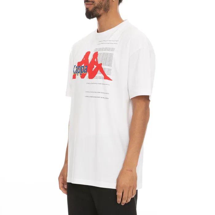 Authentic Hb Ekrin TShirt 8211 White Red White Red Kappa Mens TShirts Near Me