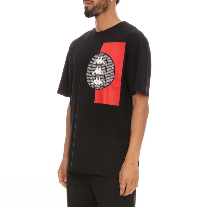 Authentic Hb Eliks TShirt 8211 Black Red Black Red Kappa Mens TShirts Christmas