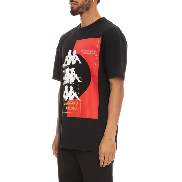 Authentic Hb Etas TShirt 8211 Black Red Black Red Kappa Mens TShirts Gift Near Me
