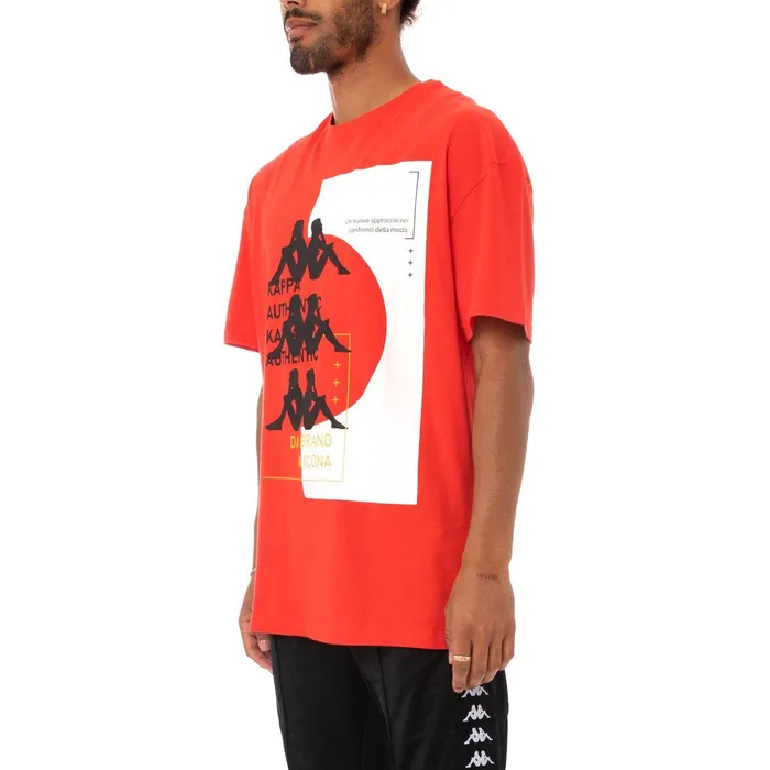 Authentic Hb Etas TShirt 8211 Red White Red White Kappa Mens TShirts Near Me