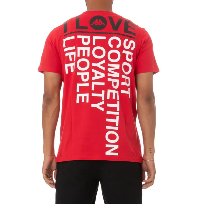 Authentic Love Bytom TShirt 8211 Red Red Kappa Mens TShirts Popular
