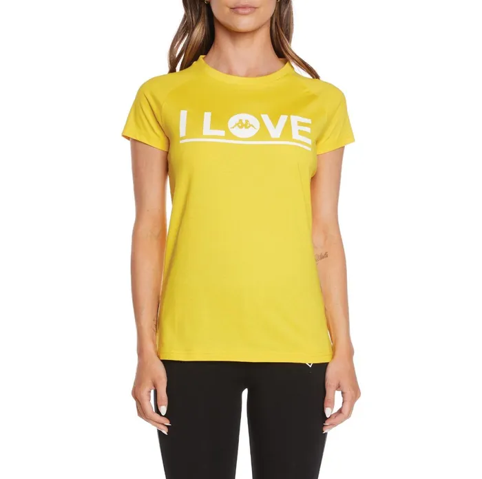 Authentic Love Gornicza TShirt 8211 Yellow Yellow Kappa Womens TShirts Near Me Authentic Love Gornicza TShirt 8211 Yellow Yellow Kappa Womens TShirts Near Me