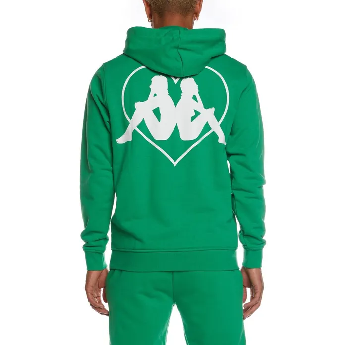 Authentic Love Torun Hoodie 8211 Green Fern Green Fern Kappa Mens Sweatsuits